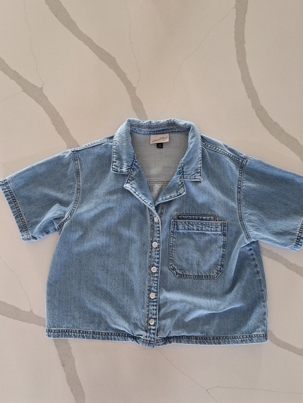 Universal Thread Light Blue Denim Shirt - Picture 2 of 5